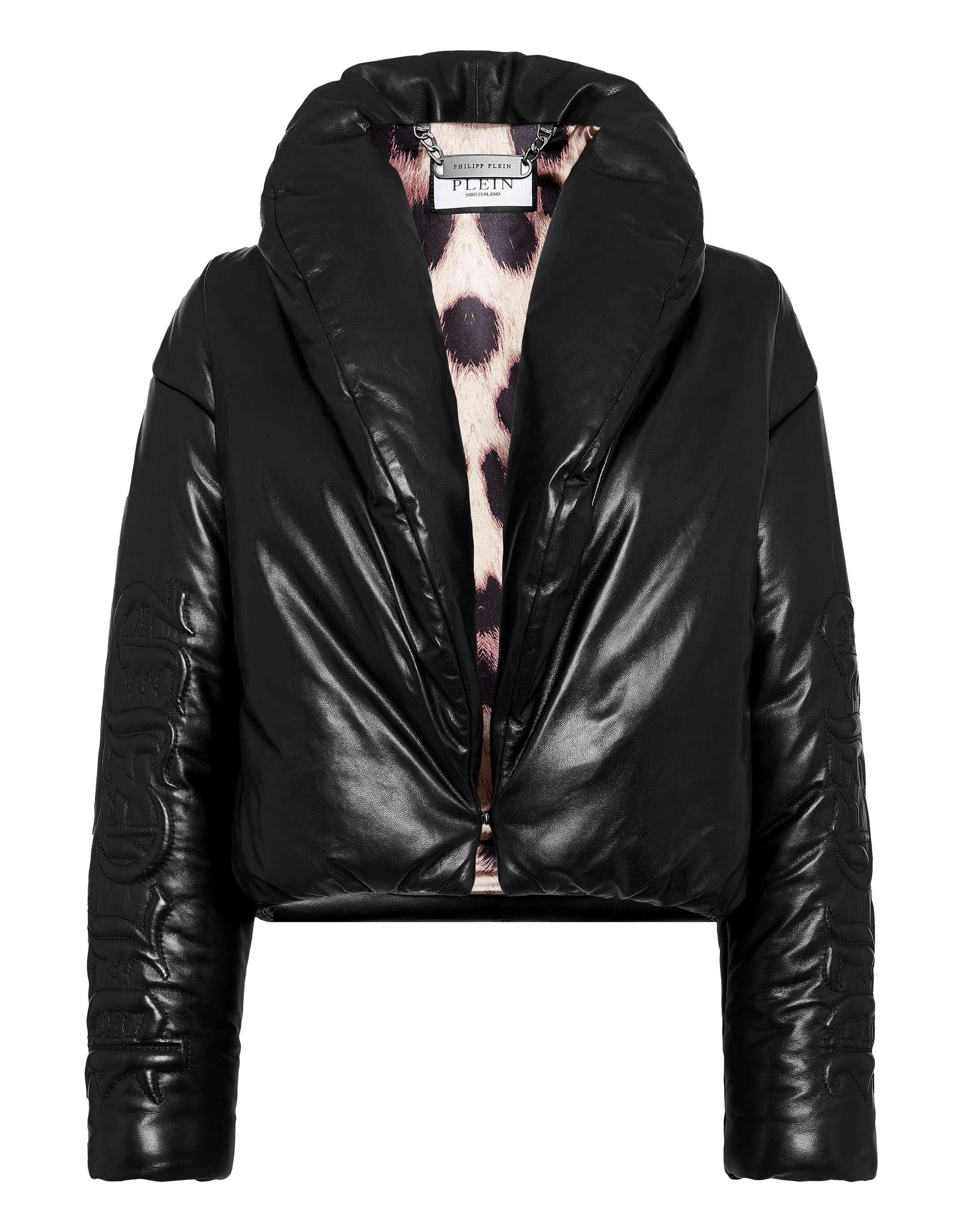 Philipp plein leather biker jacket hot sale