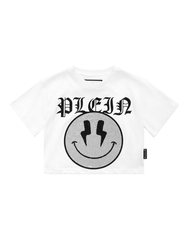 Cropped T-shirt Round Neck SS Smile