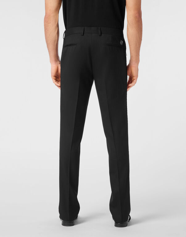 Wide Leg Wool Trousers