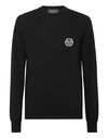 Pullover Round Neck Long-Sleeve Hexagon