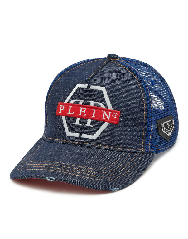 Denim Baseball Cap Hexagon