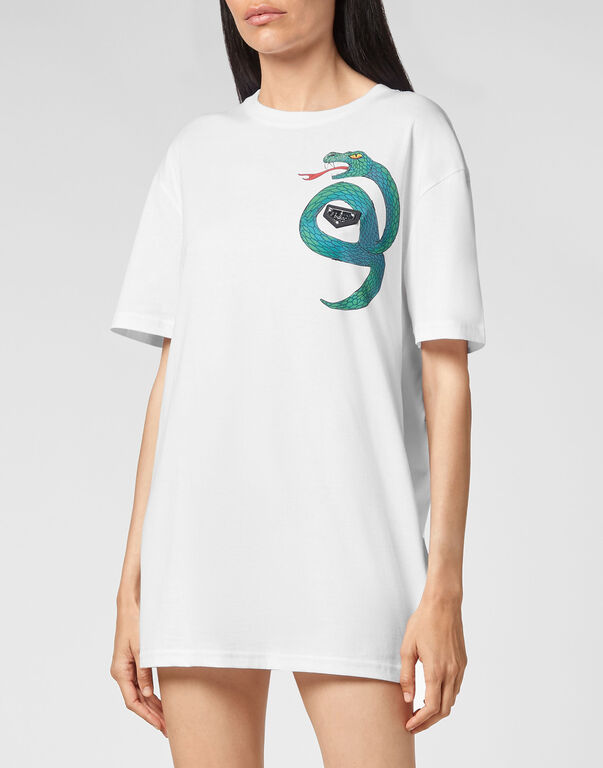 T-shirt Round Neck SS stones Snake