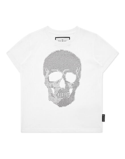 T-shirt Round Neck SS Skull strass