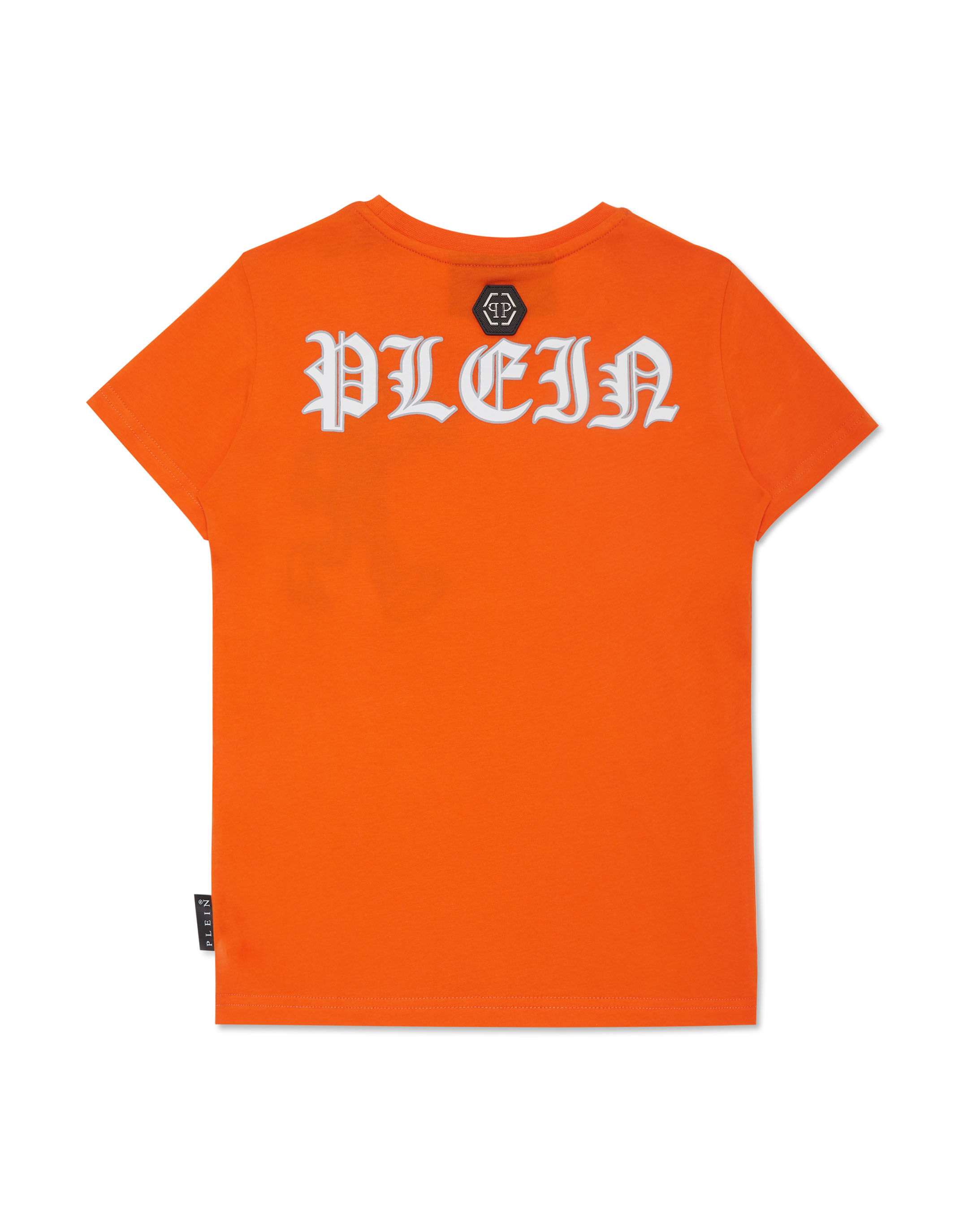 Philipp plein orange skull t shirt online