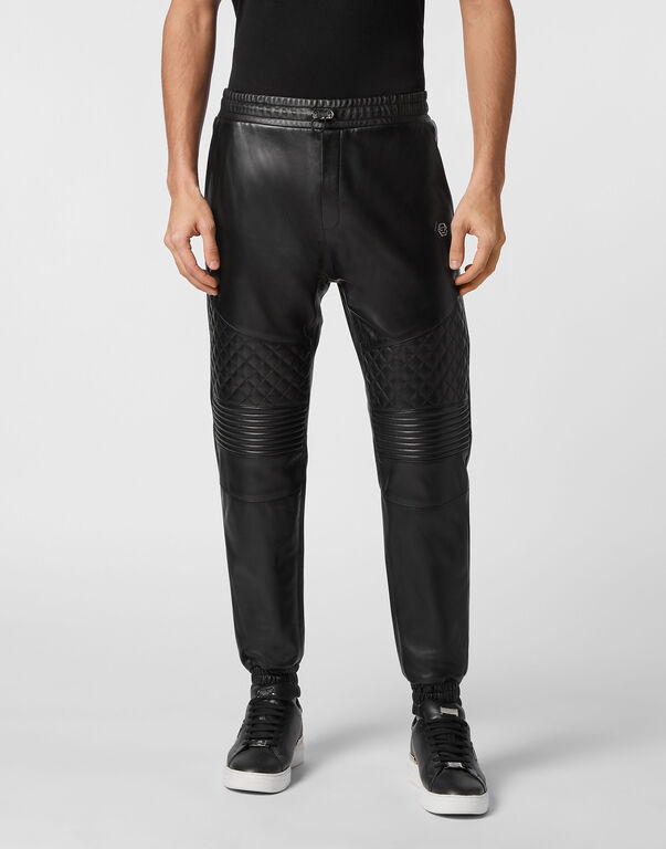 Leather Jogging Trousers