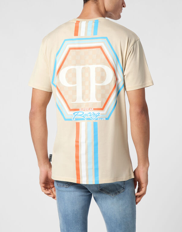 T-shirt Round Neck SS Stripes Hexagon