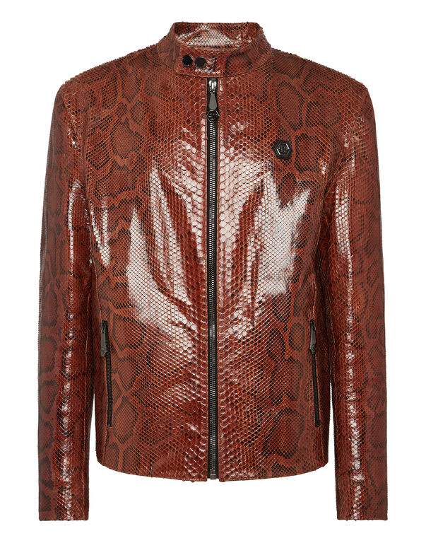 Real Python Leather Jacket