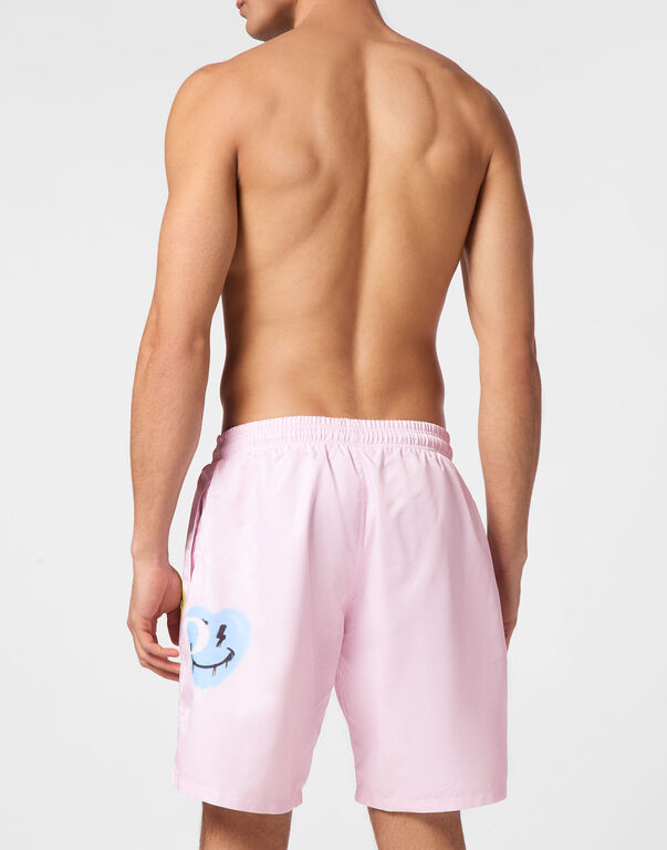 Jogging Shorts with Smile Print