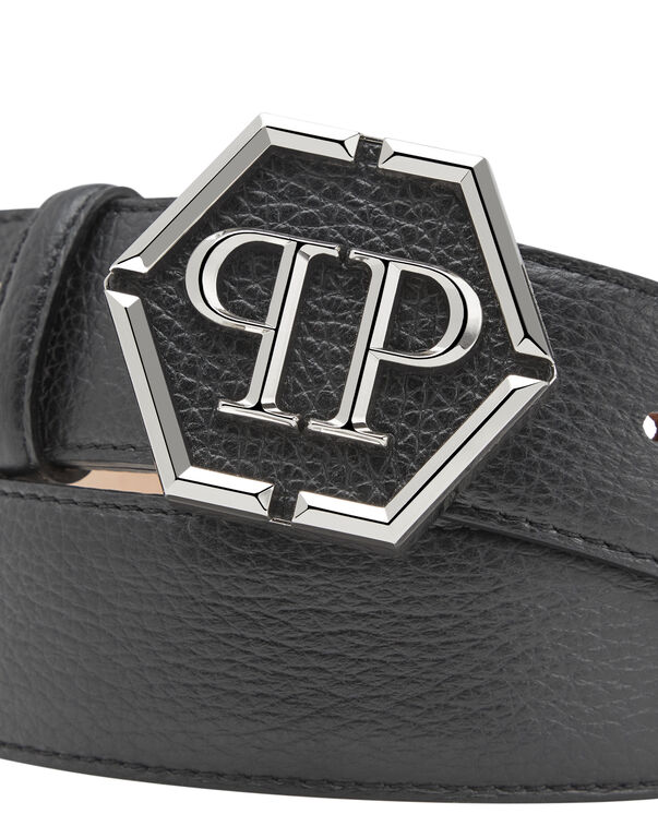 Leather Belt Hexagon