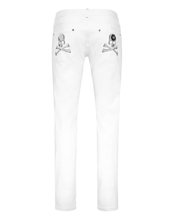Denim Trousers Super Straight Cut Skulls