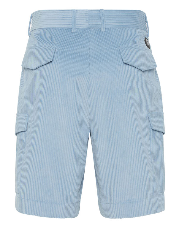 Velvet Gabardine Short Cargo Trousers Cool Kid Fit