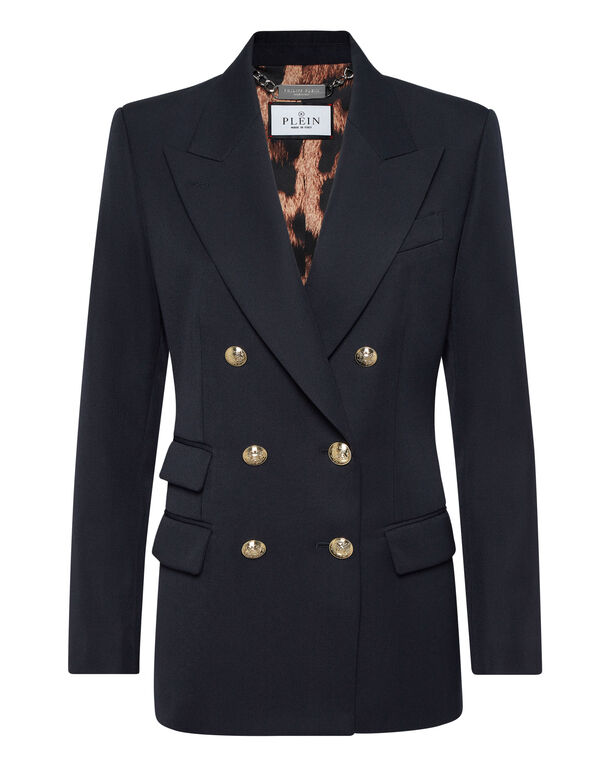 Wool Marine Fit Blazer LS