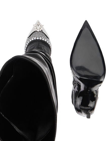 Patent Leather Boots Hi-Heels