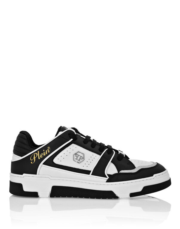 Mix Leather Lo-Top Sneakers Hexagon