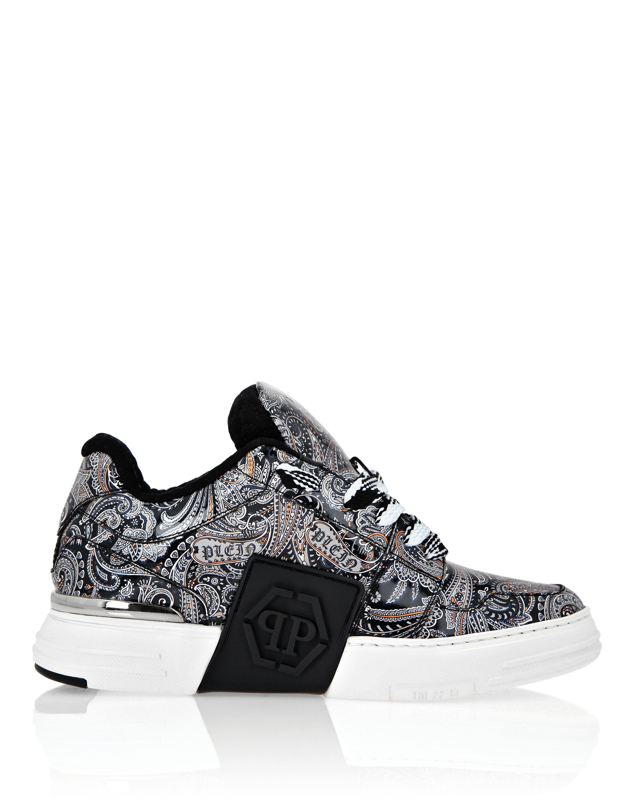 Philipp Plein paisley-print leather ankle boots - Black