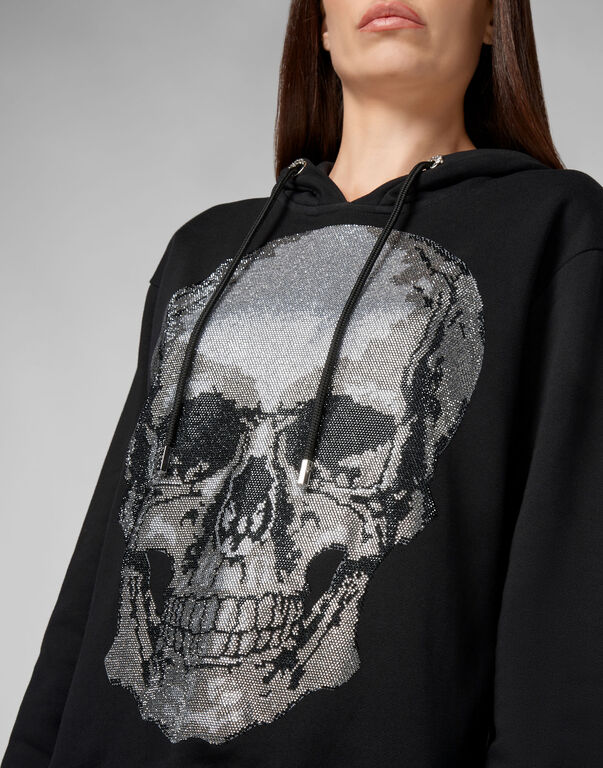 Hoodie sweatshirt Classic Skull strass | Philipp Plein
