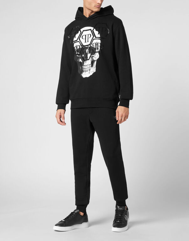 Hoodie Sweatshirt LS Skull