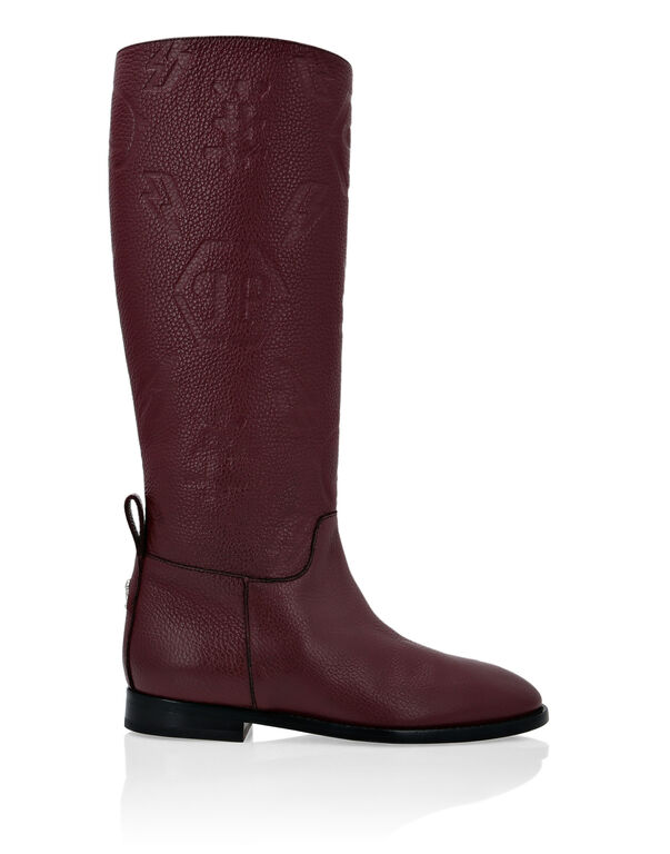 Leather Boots Lo-Heels Mid  Monogram