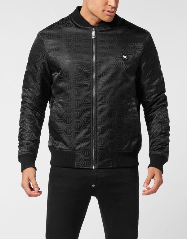 Nylon Jacquard Bomber Monogram