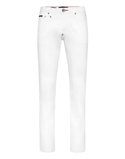 Denim Trousers Super Straight Cut Skulls