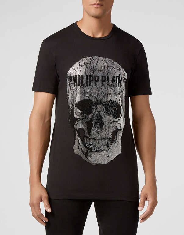 T Shirt Round Neck Ss Skull Strass Philipp Plein