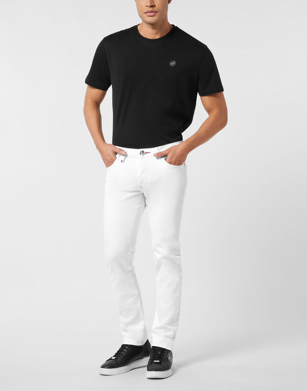 Denim Trousers Super Straight Cut Skulls