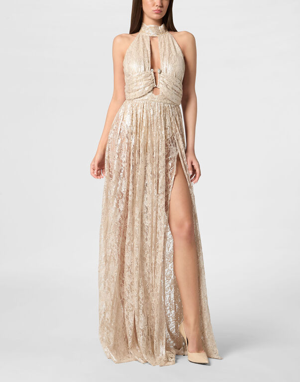 Lace Piercing Long Dress