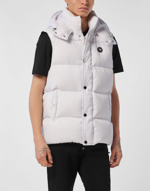 Nylon Down Vest Monogram