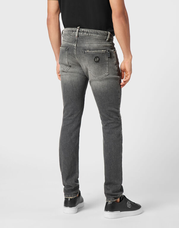 Denim Super Straight Cut Trousers