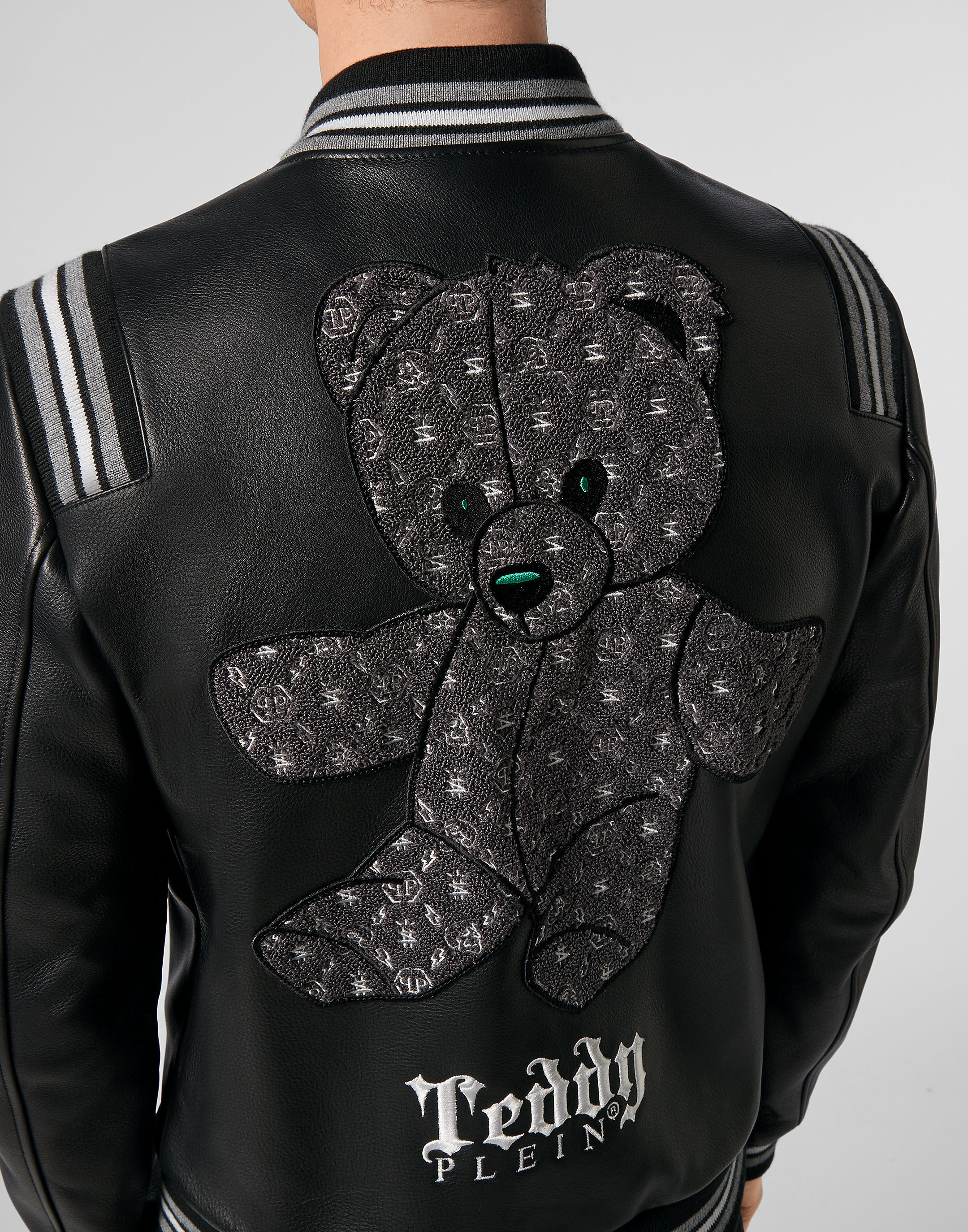 Leather Bomber Teddy Bear