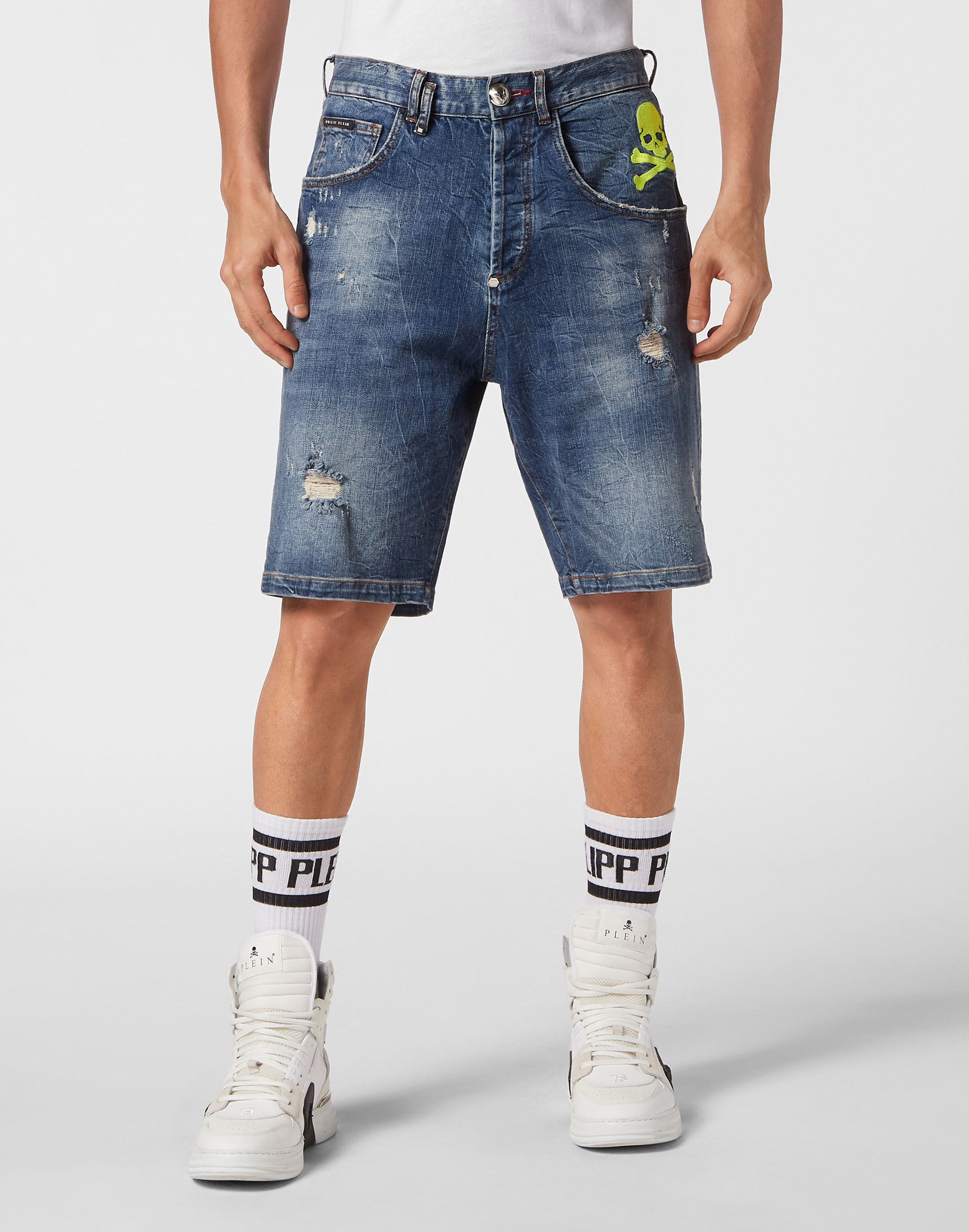 Philipp plein denim shorts store