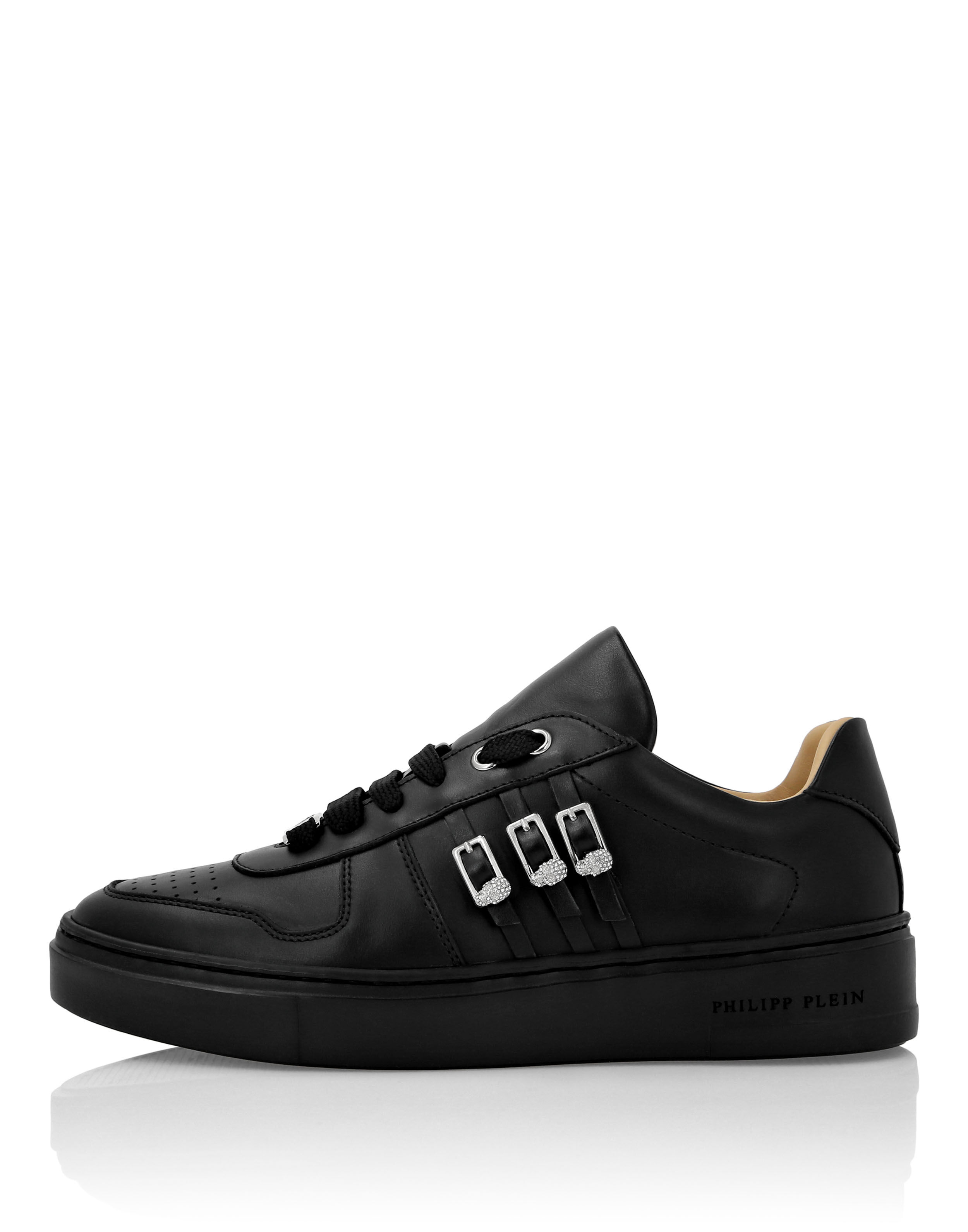 Nappa Leather Lo Top Sneakers Skull Philipp Plein