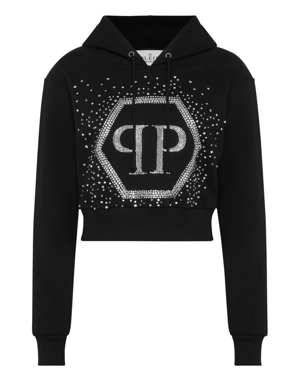 Hoodie sweatshirt Crop Strass Venice Beach