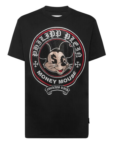 Jersey T-shirt Round Neck SS Strass Money Mouse