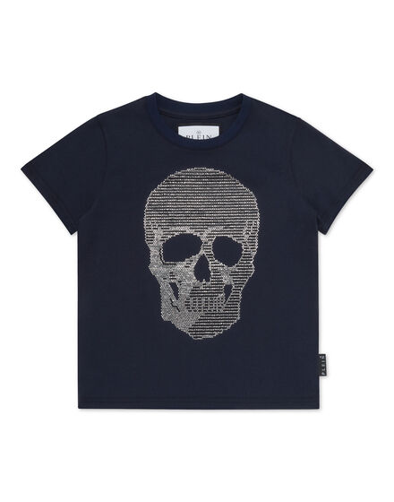 T-shirt Round Neck SS Skull strass