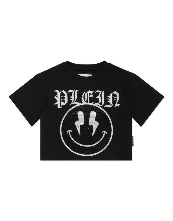 Cropped T-shirt Round Neck SS Smile