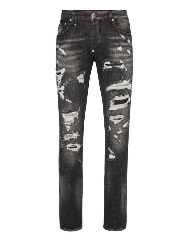 Denim Super Straight Cut Fit Trousers Cars Racing