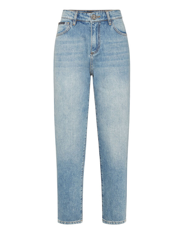 Denim Mom Fit Trousers
