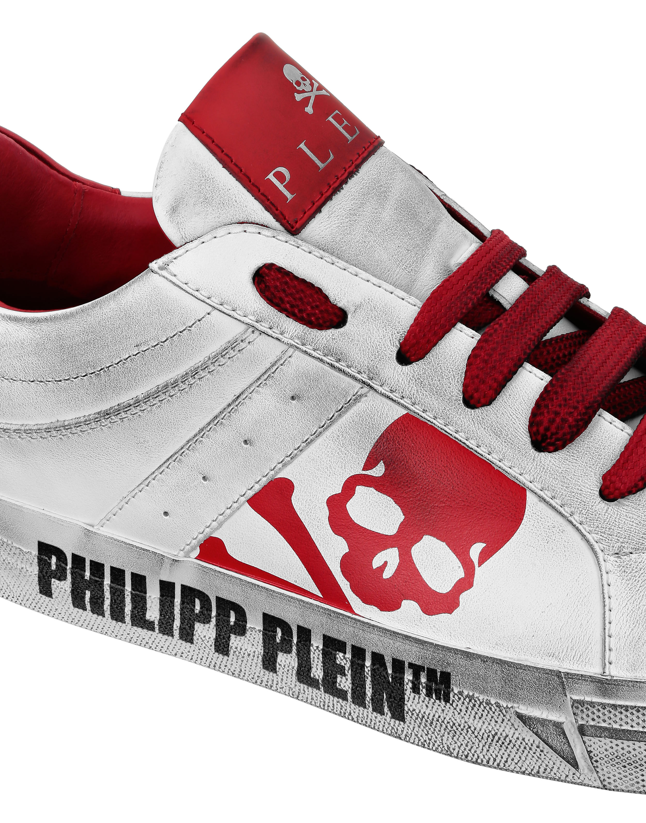 Leather Lo Top Sneakers Retrokickz TM Philipp Plein