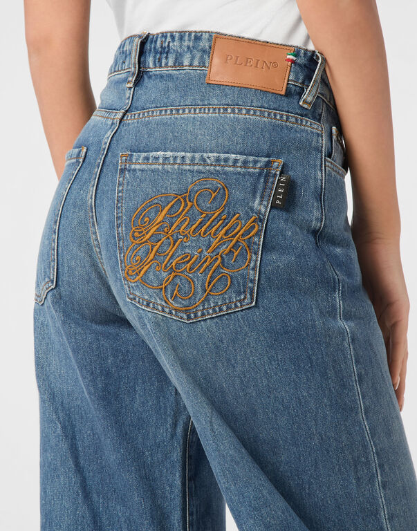 Denim Trousers Skater Fit Logo
