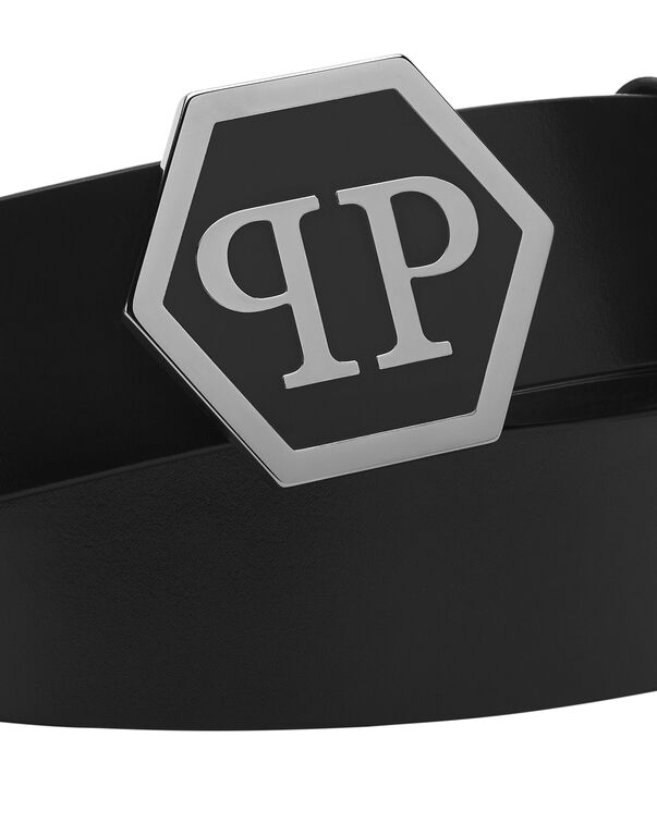 Leather Belt Hexagon