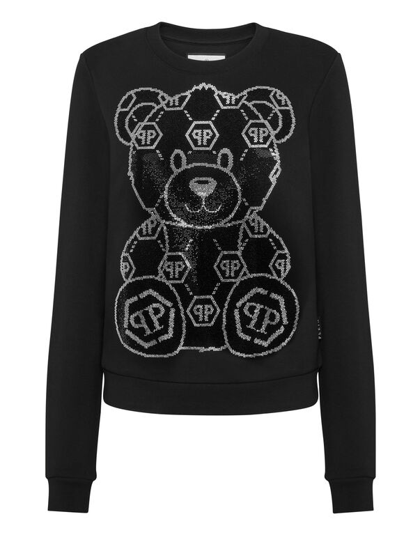 Sweatshirt Long-Sleeve Strass Teddy Bear