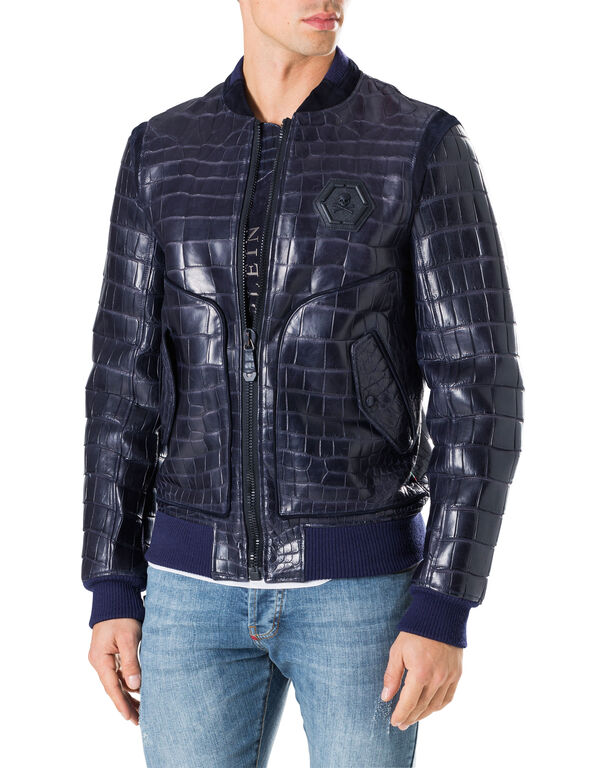 Leather Bomber "Tiger face"