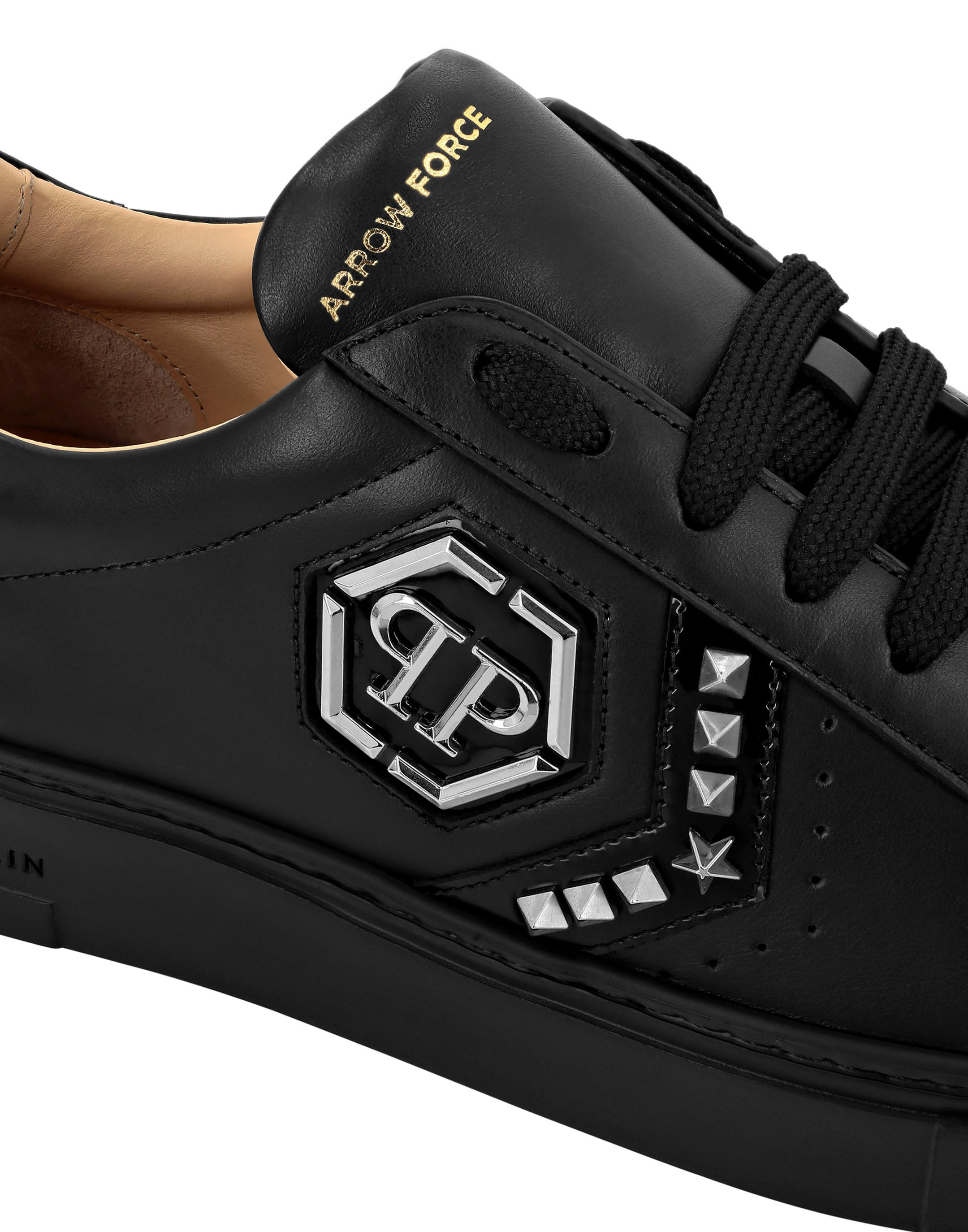 Lo Top Leather Arrow Force Sneakers Philipp Plein