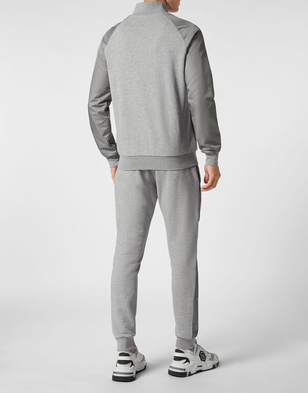 grey nike tracksuit top