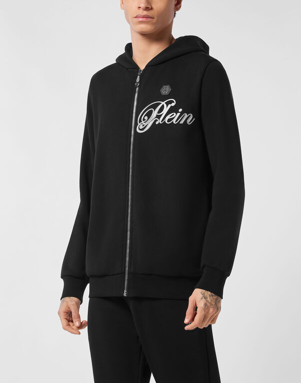 Fleece Hoodie Sweatjacket Degrade' Skull