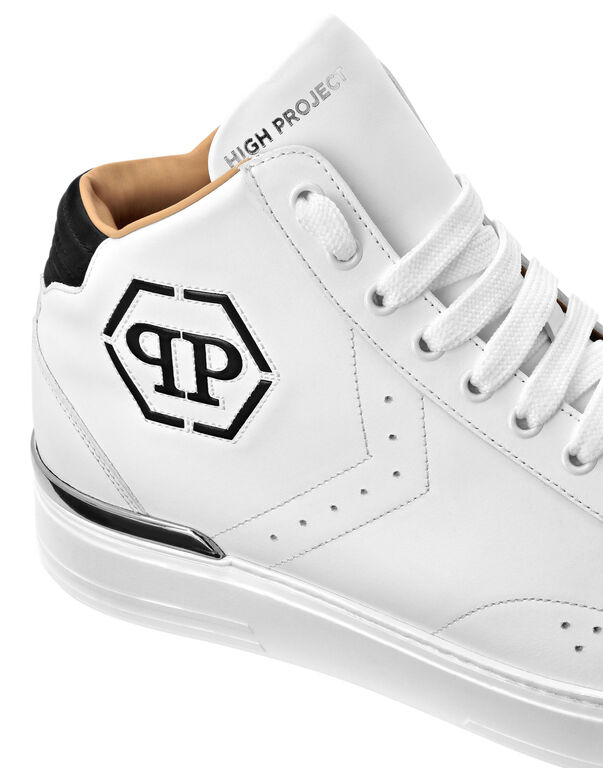Leather Mid-Top Sneakers Hexagon