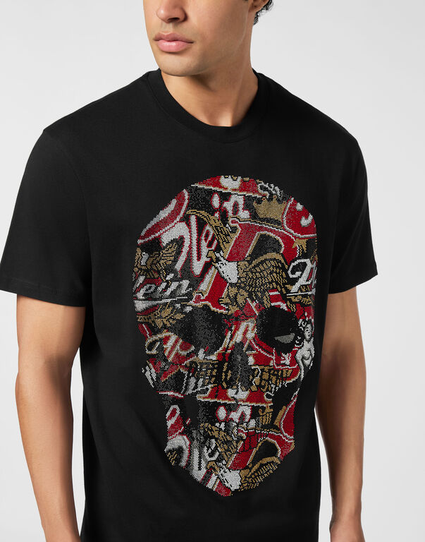 Round Neck T-Shirt Skull Stones