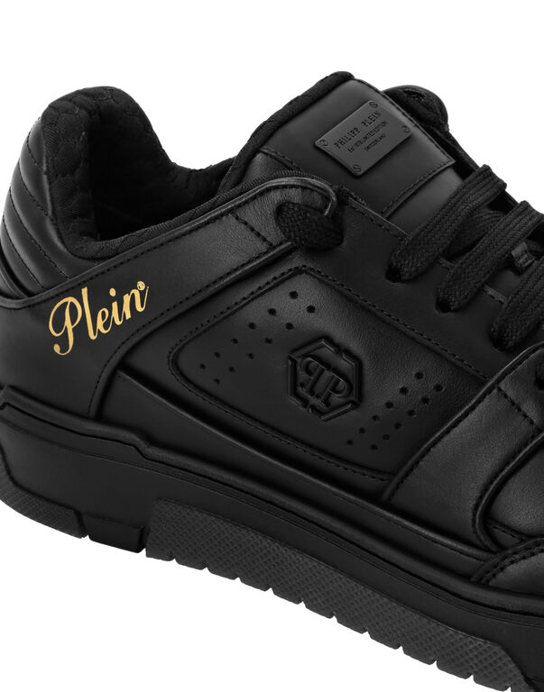 Mix Leather Lo-Top Sneakers Hexagon