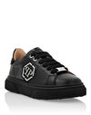 LEATHER LO-TOP SNEAKERS HEXAGON